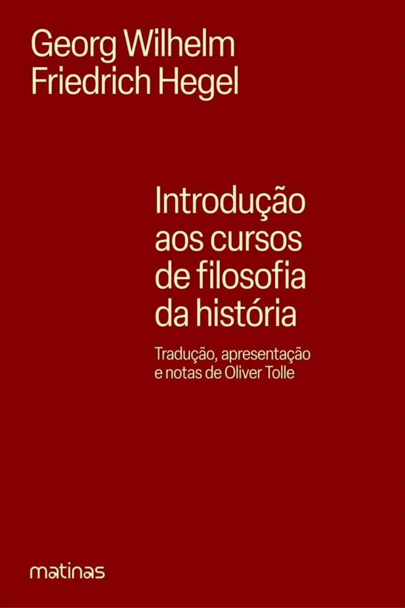 Capa de Introdução aos cursos de filosofia da história